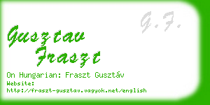 gusztav fraszt business card