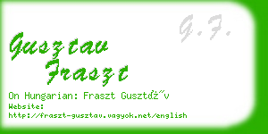 gusztav fraszt business card